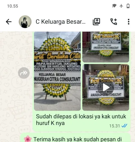 Pengiriman Papan Bunga Duka Mranti Purworejo